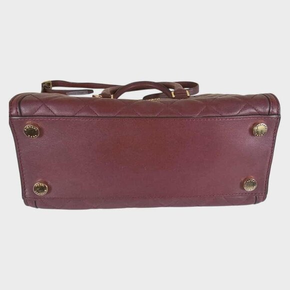 Michael Kors Burgundy Quilted Leather Medium Selma Satchel w/Crossbody Strap - Picture 5 of 15